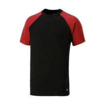 Dickies kerek nyakú póló, fekete/piros színben "S"-"3XL" méretig