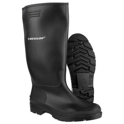 Dunlop "PRICEMASTOR" fekete PVC csizma "35"-"48"-as méretig